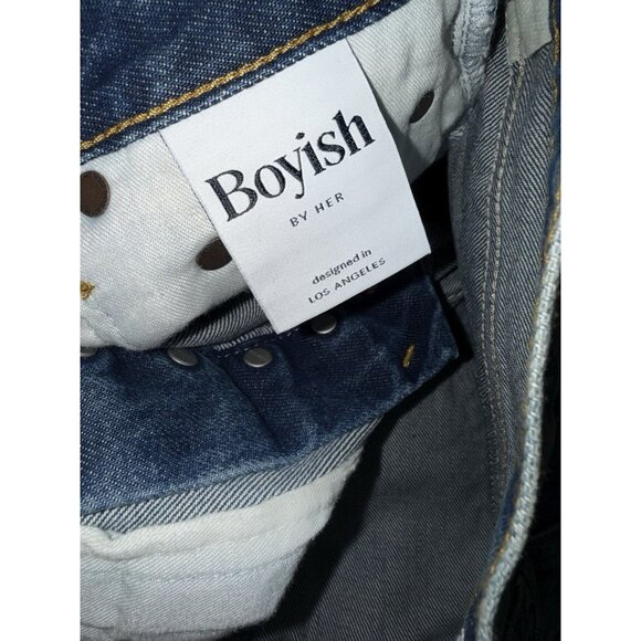 New Boyish Monty High Waist Denim Raw Edge Shorts in Miss Julie 25” Jeans N - Picture 7 of 7
